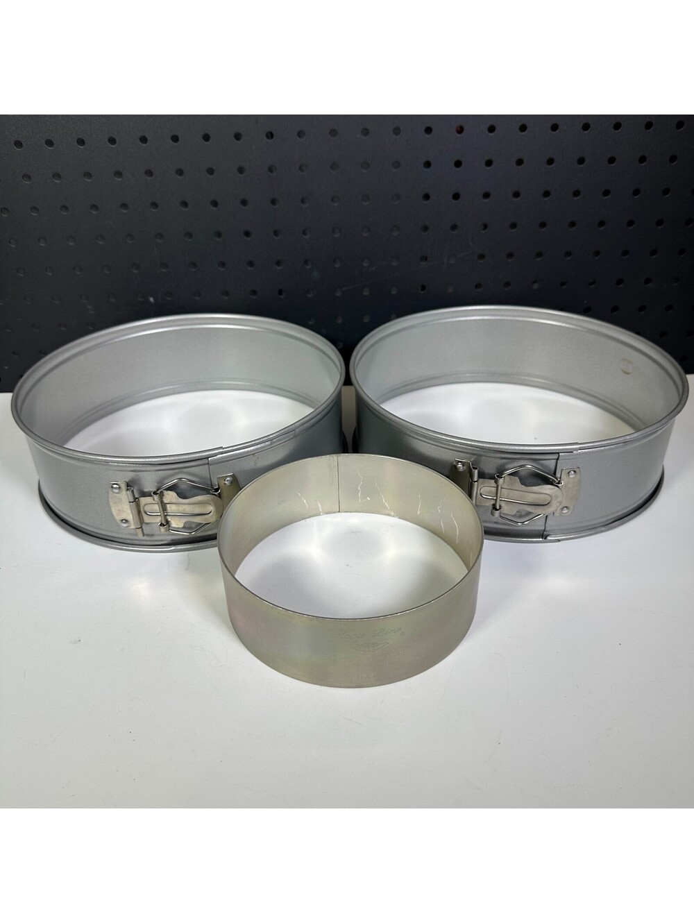 Springform Cake Pan Lot of 3 - Two 9x3 Pans + Magic Line 6x2 Ring Steel